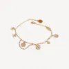 Lien Chaîne Classique Charme Bracelets 18k Plaqué Or Amour Mode Bracelet Simple Coeur En Acier Inoxydable Amant Bracelet Accessoires Avec Bijoux Pochettes En Gros