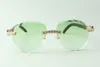 Znakomite klasyczne okulary przeciwsłoneczne XL Diamond 3524027, Natural Black Buffalo Horn Świątynie, rozmiar: 18-140 mm