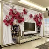 Пользовательские Po Wallpaper 3D Европейский стиль ювелирных изделий цветок гостиной спальни телевизор фоновые стены фрески обои для стен 3 d 210722