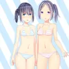 Japonés sexy lencería lolita kawaii azul rosa blanco rayado mini bikini adulto cosplay trajes eróticos trajes sostén mujer ropa interior y0129