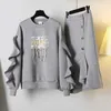 Printemps grande taille 3XL femmes 2 pièces ensemble jupe sweat-shirt irrégulier avec sirène élégant deux Costume 210531