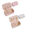 Jewelry Pouches Bags Leather Jewellery Ring Organizer Case Storage Gift Box Girls Women Pink White L5YB Wynn22