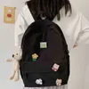 Backpack Cute Women Bear Nylon Female Student College School Bag Badge Girl Doll Backpack Kawaii Book Ladies Fashion Bags Trendy 202211