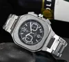 2022 Bell Ross Men's Global Limited Edition rostfritt stål Business Chronograph Luxury Fashion Casual Quartz Watch260Z