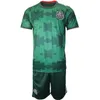 21/22 México Jersey 2021 2022 Chicharito Vela Raul Lozano Camisas e calças Mexican Home Away Men Kids Conjunta Kit de goleiro Camisola de Futebol
