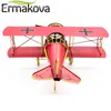 Ermakova 29cmまたは27cmの金属製手作りの工芸品航空機のモデル飛行機のビュープレーン家の装飾品の記事（赤い色）211101