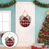 Dekorativa blommor kransar dörrplatta dekor jul välkomna med rep trä bra dörr krans