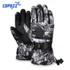 Gants de ski thermique hommes femmes hiver polaire imperméable chaud enfant snowboard neige 3 doigts écran tactile pour l'équitation 220920