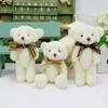 12 pcs / lot nœud papillon 13 cm mini poupées mini poupées peluche jouets en peluche, cadeau d'anniversaire de filles petit pendentif, peluche animaux 210728