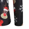 Gilet da uomo Pupazzo di neve natalizio Tuta stampata a cartoni animati Autunno e inverno Giacca casual a maniche lunghe con bottoni a risvolto moda calda Guin22