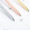 Globo Top Ballpoint Caneta Metal Tinta Médio Ponto 1 MM Escola Escola Suprimentos Artigos de Papelaria Ouro / Prata RRA11029