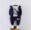 Baby Jungen Kleidung Sets Frühling Herbst Kinder Kinder Casual Baumwolle Mantel + Hoodies + Hosen 3 stücke Anzug Kleinkind Jungen baby Sport Outfits 210309