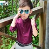 Baby Boys Long-sleeve Shirt With Lovely Dot Print Kids Autumn s Slim Child For Suits Blue/White 2-10Yrs,C116 210713