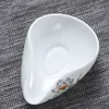 Cucchiaio a foglia in ceramica Zen Cucchiaio in ceramica bianca Bellissimo set tradizionale blu sottosmalto Scoop