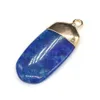 Reiki Healing Charms Semi-precious rectangular white Stone Dyed color Crystal Pendant DIY Necklace Women Fashion Jewelry Finding 15x35mm