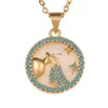 Round 12 Zodiac Sign Necklace Gold Chains Leo Aries Pisces Pendants Charm Star Sign Choker Astrology Necklaces Fashion jewelry will and sandy