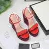 Summer chunky heel Womens Sandals Hemp rope weaving Platform Wedges slippers slides Women thick bottom pumps Luxurys ladies dress office party Gladiator Shoes