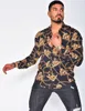 Fashion Mens Baroque Floral Royal Print Shirts Designer Dress Fancy Slim Club Style