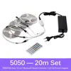 Bluetooth Music 5050 LED Strip Light RGB SMD 2835 Flexible Ribbon fita Strip 5M 10M 15m 20m Tape Diode With Power Adapter