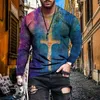 Cross Pattern Mens Bluzy Gotyckie Koszule Moda Drukowanie Chłopcy Hiphop Swetry Kolorowe Trackshirts Bluza