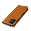 Till￤mplig iPhone12 mobiltelefonfodral Nytt Apple 12Promax Calf Leather Case Apple 12 Flip Protective Cover