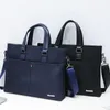 blue leather briefcase