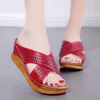 New Women Platform Sandals Open Toe Hollow Out Shoes para Casual Feminino Grosso Bottom Woman Y0721