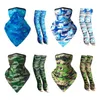 2 pièces/ensemble couleur unie Camouflage Bandana manches randonnée écharpes anti-poussière équipement de cyclisme chasse militaire tactique cou couverture casquettes masques