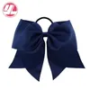 20Pcs 8 Inch Large Solid Cheerleading Ribbon Bows Grosgrain Cheer Bow Tie With Elastic Band Girls Rubber Hair Bands Beautiful HuiL6592058