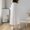 Moda coreana 2021 Estate Chiffon Pieghettato Pantaloni Larghi del Piedino Delle Donne Culottes Pantaloni Abiti A Vita Alta Pantaloni Casual Per La Femmina Q0801