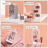 Grids Lipstick Storage Box Makeup Organizer Cosmetic Shelf Desktop Dressing Table Bathroom Use Portable