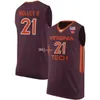 Nikivip Virginia Tech Hokies College #13 Ahmed Hill Basketball Jerseys #14 P.J. Horne #20 Ace Custis #21 Landers Nolley II Mens Custom أي اسم