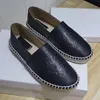 Moda Uomo Designer Espadrillas in pelle piatta Scarpe da donna Tigre in pelle scamosciata elasticizzata con cordoncino di paglia Comfort Scarpe casual da esterno 35-45 Con scatola 304