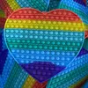 Fidget jouet Super Large 40cm 30cm 20cm Love Heart Géant Bulles Popper Board Sensory Push Bubble Jumbo Mega Rainbow jouets Finger Puzzle Game Square G61UQL3