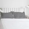 Bedding Sets Pastoral Style Black And White Grid Set Bed Sheet Pillowcase Bedroom Comforter Home Duvet Cover