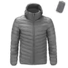 Autumn Winter Men Ultra Lightweight Packable Duck Down Jacket Water Wind-Resistant Breathable Coat Plus Size Men Hoodies Jackets 210818