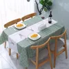 Tafelkleed Pink Plaid TableCleoth voor rechthoekig kerstfeest Waterdicht PVC Oil Proof Aesthetics Home Dining Desk