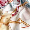 Designer Seidenkopfschals für Frauen Manuell gerollter Schal 53x53 Seidenschal Top Bandana Print Foulard Femme Soie De Marque De Luxe Q0828