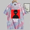 Anime Mob Psycho 100 Fashion Short Sleeve Round Neck Tie Dye T-shirt Y0809
