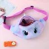 Mignon licorne enfants Fanny Pack filles taille sac en peluche jouets ceinture dégradé couleur poitrine-sac dessin animé porte-monnaie voyage poitrine sacs