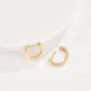 Boucles d'oreilles manchette plaquées or 14 carats Huggie Stud Small Hoop Boucles d'oreilles pour femmes Bijoux fantaisie