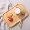 20*10cm Dishes Square dessert biscuit plate tea set trays woodens cup bowl cushion tableware tray fruit wooden plates ZC128