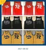 Mens Biggie Smalls Jerseys notório b.i.g. Costurado Bad Boy Basketballwear Jersey # 72 BiggiesMalls Basketball Camisas