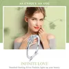 Bamoer 925 Sterling Silver Infinity Love Infinite Clear CZ Rings for Women Engagement Wedding Jewelry SCR4942824775