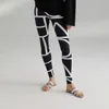Women Leggings Geometric Stripe High Stretch Ladies Fashion Legging Slim Pants 211204