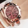Ladies Fashion Pink Wrist Watch Women Watches Luxury Top Brand Quartz Watch M Style Female Clock Relogio Feminino Montre Femme 210224K