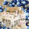 113 pezzi blu metallizzato palloncini ghirlanda kit coriandoli oro ragazzo adulto palloncino arco compleanno baby shower decorazioni per la festa nuziale 220225
