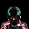 Motosiklet kask led ışıkları soğuk ışık çubuğu yanıp sönen yansıtıcı şerit motocross bisiklet gece aydınlık sinyal etiket evrensel