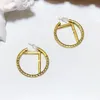 Silver Needle Letter Metal Ear Ring New Texture Light Luxury Earrings Simple Graceful Internet Celebrity Ins Earrings7198155