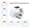 Stok ABD High end 7 renk led foton kırışık lamba ışık terapi güzellik pdt lamba tedavisi cilt akne sökücü anti-kırışıklık taşınabilir spa maske makinesi